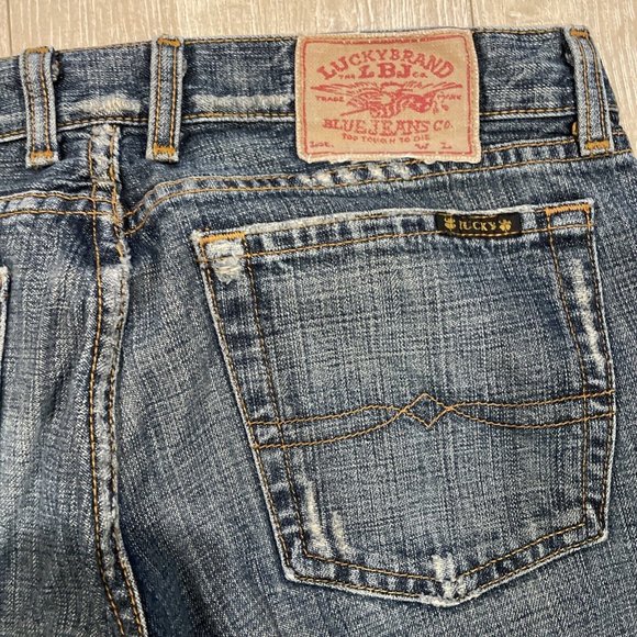 Vintage Lucky Brand Dungarees Dream Jean Blue Jeans Button Fly 6/28 USA Made - Picture 11 of 11